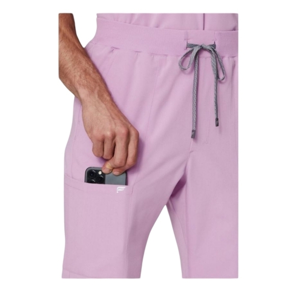 Fabletics Mens All Shift 5 Pocket Scrubs Jogger Pants Moonlight Mauve Large Tall - Picture 13 of 13